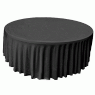 Nappe pour table ronde 180cm élastique noire
