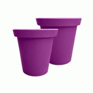 PLAST'UP ROTOMOULAGE Pot de fleurs rond xxl delight 420l- lot de 2 - VIOLET - violet 0637962080575