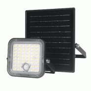 Projecteur Solaire LED 10W 1500lm Détecteur de Mouvement Télécommande Spot Exterieur Noir Jardin Panneau Déporté 5m Aslo - noir 5604612748074