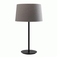 ROSSINI ILLUMINAZIONE Lampe De Table Vivien Noire Avec Abat-Jour Conique Gris, Culot E27, Classe Ii, Ip20, Design Moderne Pour Intérieur - Groupe Ros