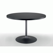 Table de réunion ronde Infinity - pour 4-6 personnes - pied tulipe en métal - Plateau épaisseur 36 mm - diamètre 90/100/120 cm