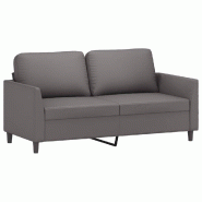 VidaXL Canapé à 2 places Gris 140 cm Similicuir Modèle Aero Concept Élite - Matériau naturel 359335