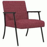 VidaXL fauteuil Bordeaux 59 x 75 x 78 cm tissu Modèle Vega Office Bois - 42017673