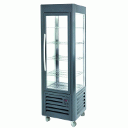 Vitrine réfrigérée PANORAMIQUE anthracite 5 grilles fixes - 600 x 630 x 1850 mm - 360 LT - 430 W - 230V/1/50HZ