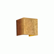 Zafferano Cube Mural 100 X 100 X 100 Mm. Feuille D'Or. 1 Led 6,5 W, 474 Lm. 220-240 V - 3000 K - Ip54 - LD0052BFO