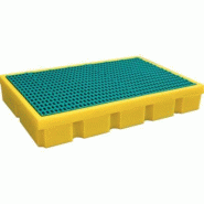 Bac de rétention rectangulaire 100 litres - résistant aux acides et bases