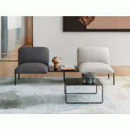 Banquette modulaire Federica sur pieds Pellami