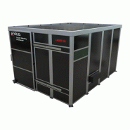 Cabine de soudage laser classe 4 - 4x3m avec porte coulissante Cabine de soudage laser classe 4 - 4x3m avec porte coulissante