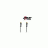 Câble de connexion SAT Hama 1,5 m fiche F 120dB quadruple blindage - 4047443440280