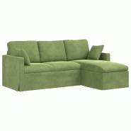 Canapé Vert clair 198 x 134 x 80 cm Velours Modèle Atlas Office Signature - 8721364377622