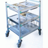 Chariot multiservices équipé de 4 roulettes