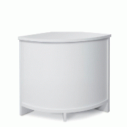 Comptoir courbé d'angle L100.5xP62.5xH90cm Flexia - blanc