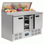 Comptoir de préparation réfrigéré pizzas et salades Série G 390L 8 GN 1/4 G605 Polar_0