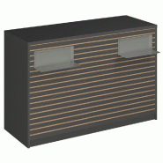 Comptoir Vertigo H T03 dble nat. L150cm - 3 tab.Coulis. 6tab.Amovib - anthracite