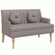 Décoshop26 - Banquette banc avec coussins dossier et accoudoirs 113 x 64,5 x 75,5 cm tissu taupe DEC024635 - 3000254815556 Décoshop26 - Banquette banc avec coussins dossier et accoudoirs 113 x 64,5 x 75,5 cm tissu taupe DEC024635 - 3000254815556