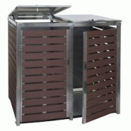 Décoshop26 - Cache-poubelle abris poubelle vérouillable 117x144x102 cm wpc acier inoxydable aspect noyer 04_0006088 - 3000261630845 Décoshop26 - Cache-poubelle abris poubelle vérouillable 117x144x102 cm wpc acier inoxydable aspect noyer 04_0006088 - 3000261630845