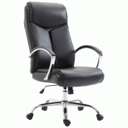 Décoshop26 - Fauteuil de bureau en synthétique noir réglable BUR10259 - noir 3000350372342 Décoshop26 - Fauteuil de bureau en synthétique noir réglable BUR10259 - noir 3000350372342