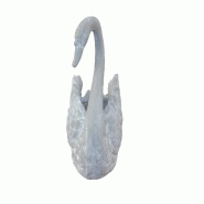 Décoshop26 - Pot de fleurs décoratif "Cygne" – Finition ciment gris DEC050056 - 3000262974771