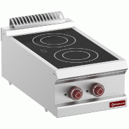 Diamond - Cuisinière électrique vitrocéramique 2 zones -Top- - réf. E7/2VC4T-N - gris AKS-E7/2VC4T-N