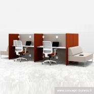 Duplix - bureau open space - concept bureau - pour 4 personnes