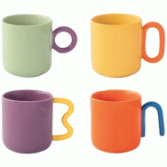 EASY LIFE Coffret 4 mugs 35 cl Bicolore - Creative - 035-1220498