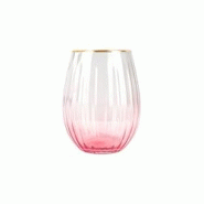 Novastyl - Lot De 4 Gobelets Gatsby 59cl En Verre Rose - rose verre 3256391043622