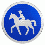 Panneau d'obligation B22C - Chemin réservé aux cavaliers - Signalisation routière conforme NF et CE Panneau d'obligation B22C - Chemin réservé aux cavaliers - Signalisation routière conforme NF et CE
