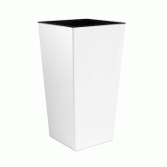 Prosperplast - Pot haut 19 L Urbi Square en plastique avec réservoir, blanc, 45x24x24 cm - blanc plastique ZA1183