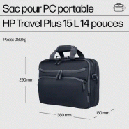 Sac pour ordinateur portable HP Travel Plus 15 litres 14 pouces
