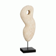 Sculpture Sérénité blanc à poser 13x10x36 cm
