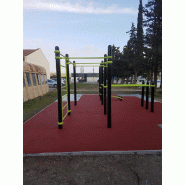 Station de Street Workout DAMAPRO DPI 04 - acier galvanisé thermolaqué - barreaux Ø32mm Station de Street Workout DAMAPRO DPI 04 - acier galvanisé thermolaqué - barreaux Ø32mm