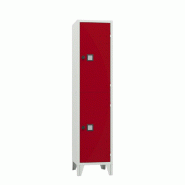 Vestiaire Roma 1 colonne 2 cases gris / rouge
