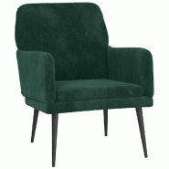 VidaXL Fauteuil Vert foncé 62x79x79 cm Velours Modèle Vega ProDesk Plus - 351406