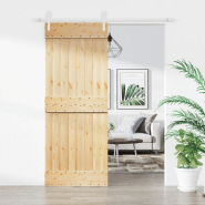 Vidaxl porte coulissante et kit de quincaillerie 80x210 cm pin massif 3203216 Vidaxl porte coulissante et kit de quincaillerie 80x210 cm pin massif 3203216