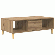 VidaXL Table basse Chêne artisanal 102 x 55 x 35 cm Bois d'ingénierie Modèle Polaris Concept - 875120