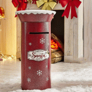 Boîte aux lettres ronde "Santa express" H78cm