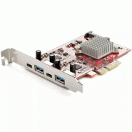 Carte PCI Express USB 4 Ports - Carte d'Extension PCIe USB 10Gbps avec 2 Controlleurs - 2x USB-C & 2