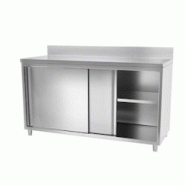 Equipementpro Armoire de travail 120x70cm professionnelle en inox - avec rebord - WT-1270S-E Equipementpro Armoire de travail 120x70cm professionnelle en inox - avec rebord - WT-1270S-E
