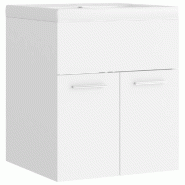 Helloshop26 - Armoire d'évier avec lavabo intégré 41 x 38,5 x 46 cm aggloméré blanc 02_0006429 - 3000357247766