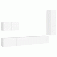 Helloshop26 - Ensemble de meubles armoire buffet TV télévision salon chambre séjour 4 pièces bois d'ingénierie blanc 02_0024660 - blanc Bois mass