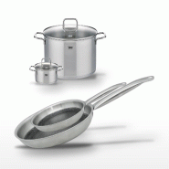 Lot Poêles 28cm & 24cm et Faitouts 26cm & 14cm Elo Relief Solution - gris 3176239959239