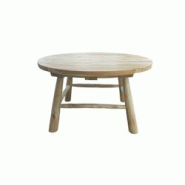 Möbilia Table basse | En teck | Ronde | Naturel | L 80 x P 80 x H 41 cm - beige Bois massif 11020034 Möbilia Table basse | En teck | Ronde | Naturel | L 80 x P 80 x H 41 cm - beige Bois massif 11020034
