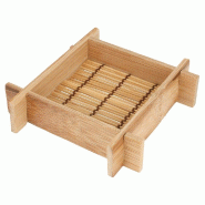 Mini plat bambou tressé 12x12x3cm - par 20