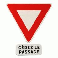 Panneau de priorité AB3A - Cédez le passage à l'intersection - WP Signalisation Panneau de priorité AB3A - Cédez le passage à l'intersection - WP Signalisation