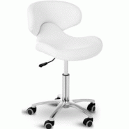 Physa Tabouret ? Roulettes Dossier Coiffeur Travail Physa Andria White (Vérin Gaz, Hauteur 44-57 cm, Max 150 Kg, Rev?Tement PVC, Blanc) - 42509286833