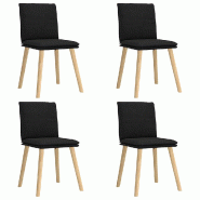 VidaXL Chaises à manger lot de 4 noir tissu Modèle Orion Master Advance - 3315357