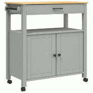 VidaXL Chariot de cuisine MONZA 84x40x88,5 cm bois massif de pin - 376107