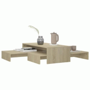 VidaXL Set de tables basses gigognes chêne sonoma bois d'ingénierie Modèle Atlas Infinite - 806798XL
