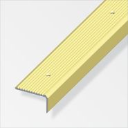 81252 - profilé pour nez-de-marche - alfer aluminium - large, rainuré, percé