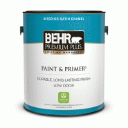 Émail satiné intérieur premium plus - Behr PREMIUM PLUS - finition perlée facile à nettoyer Émail satiné intérieur premium plus - Behr PREMIUM PLUS - finition perlée facile à nettoyer